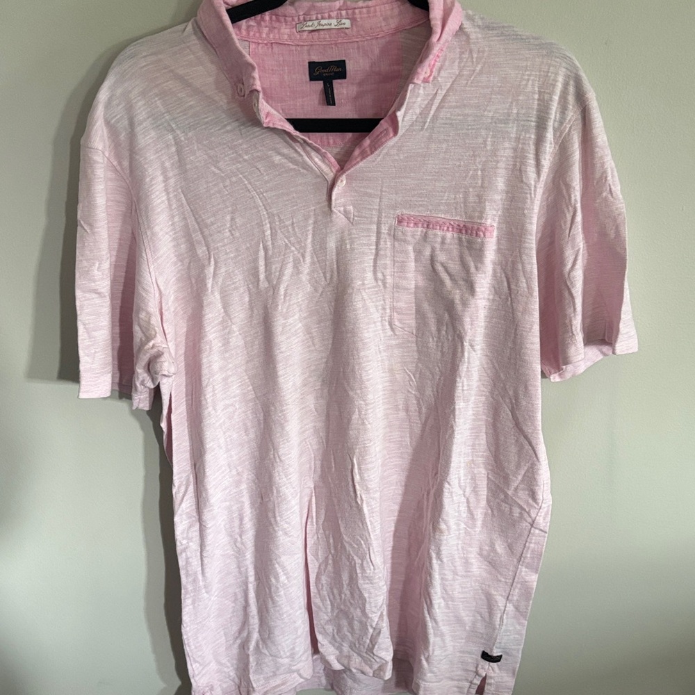 Good Man Brand Light Pink Casual Button Down Shirt